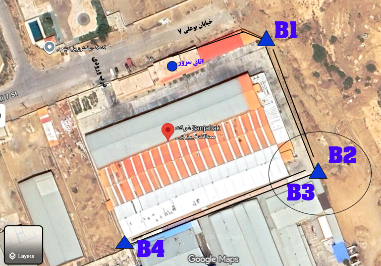 نمای هوایی کارخانه سنجابک